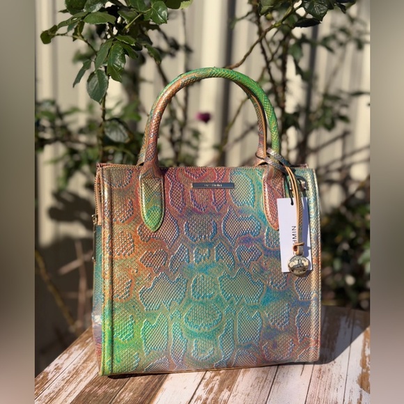 NWT BRAHMIN NEW WITH TAGS Small Caroline All Over Snake - Stunning! price firm - Picture 8 of 15